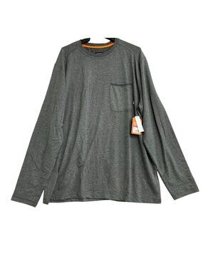 NWT Bass Outdoor Men's XXL Gray Long Sleeve Ultimate Tee Polyester Blend J2030